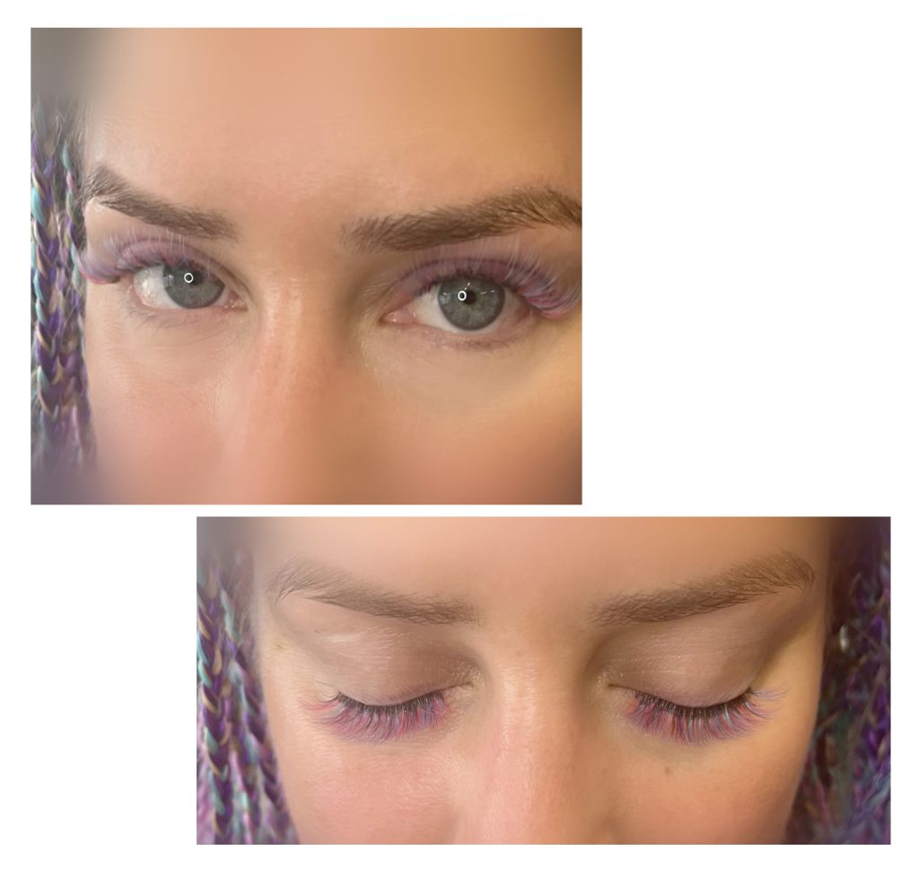 Color Eyelash Extensions.